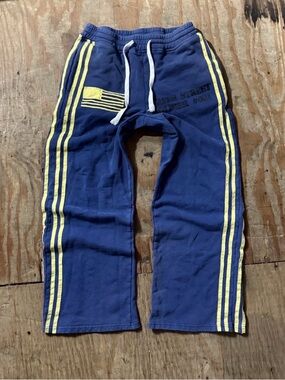 Blue baggy sweats (Greer Street)